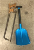 Meat Saw and Snow Shovel