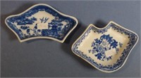 Two various Spode blue & white pickle dishes