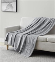 2 THROW BLANKETS GRAY 50 X 50IN