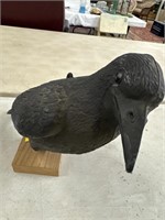 Really cool RAVEN DECOY, plastic with wooden base