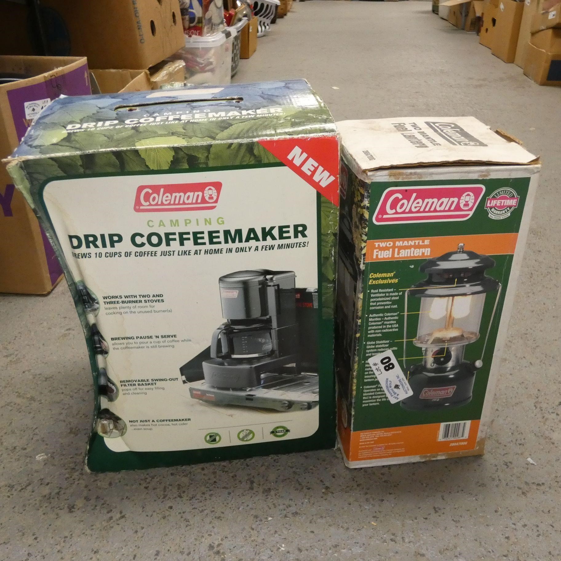 Coleman Camping Drip Coffeemaker & Lantern