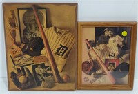 2 OLD BASEBALL ILLUSTRATIONS