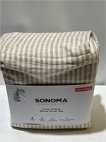 $150.00 Sonoma Linen Cotton Duvet Cover Set Size