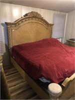 King Carved Bed Frame (Bedding Sells Next)