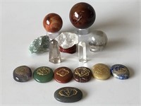 Crystals and Stones with stands