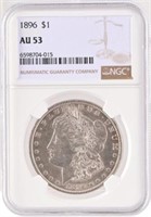 1896 Morgan Silver Dollar NGC Graded AU53