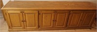 Solid Oak Locking Wood hutch 92x17x28