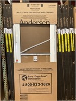 32" x 77" White RH SS Storm Door