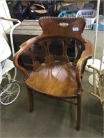 Carved back chair