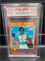 1971 Topps Football Mercury Morris Card Graded 10