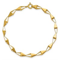 14 Kt- Polished Geometric Link Bracelet