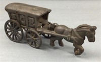 Cast iron horse drawn carriage