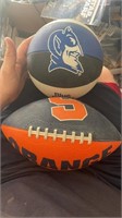 College Syracuse and Duke mini basketball and foot
