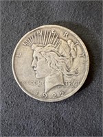 Peace 1922 90% Silver Dollar