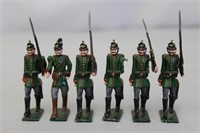 6 Prussian Lead Toy Soldiers