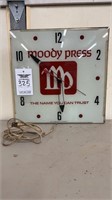 325. Moody Press Clock