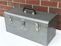 Vintage 20in CRAFTSMAN Metal Toolbox w/Red Tray