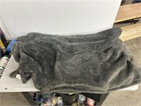 Soft grey throw blanket