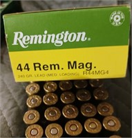 Remington .44 Magnum ammo box of 50 shells