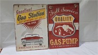 2 16x11 metal signs