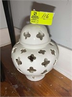 LARGE GINGER JAR TYPE CANDLE HOLDER 16 IN TALL