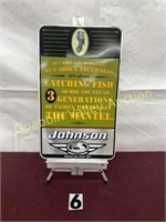 JOHNSON BOAT MOTOR ADVERTISING TIN SIGN