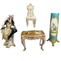 4 Marked Collectable Antique Porcelains, Meissen