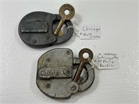 RR Locks w/ Keys (CM ST&P, C&NW RY)