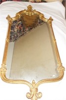 GOLD FRAMED FRENCH MIRROR 27" X 52"