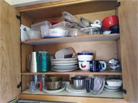 Cabinet of assorted kitchen items