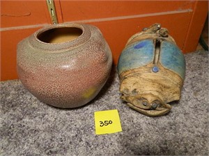 Brodnax Pottery Vase & Unknown Turtle