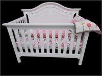 Modern Mid-Size White Baby Bed Like New