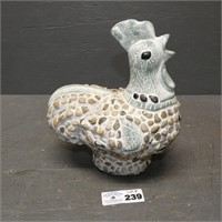 Unusual Pottery Chicken Figure w/ Stones