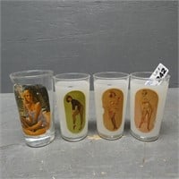 (4) Vintage Risque Nude Glasses