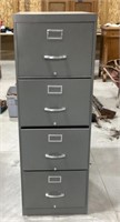 Metal 4-drawer filing cabinet-18 x 18 x 52