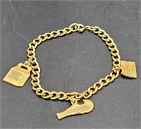 10K Krystal Charms with bracelet