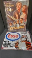 Titanic and Esso tin signs