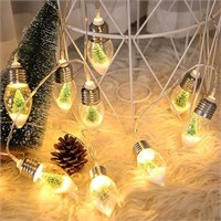 2 BOXES - Christmas Snow Globe String Lights,