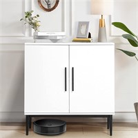 KFO Storage Cabinet with Doors, White Accent Cabi