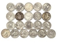 21 Silver ashington Quarters, US Coins