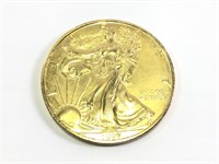 1997 One Oz American Silver Eagle Dollar, Plated