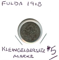 German State 1918 Fulda Kleingeldersalz Marke