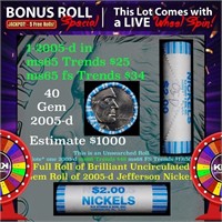 1-5 FREE BU Nickel rolls with win of this 2005-d B