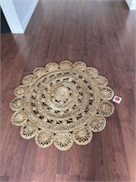 4' Round LR Home Natural Area Rug