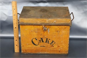 Antique Metal Cake Box