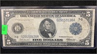 1914 $5 Federal Reserve Large Note