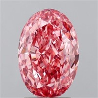 3.01 Ct. Oval VS1 Fancy Vivid Pink Loose Diamond