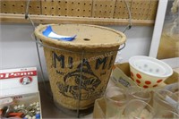 Vintage Miami bait pail