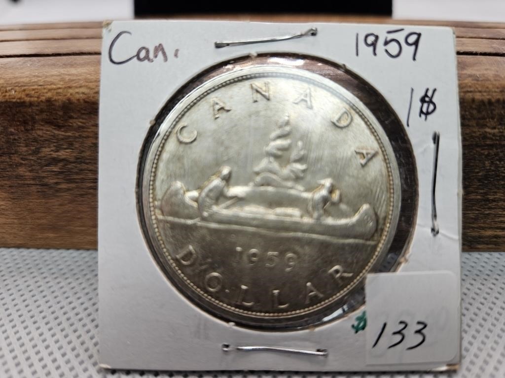 1-1959 SILVER DOLLAR AU TO UNC CONDITION