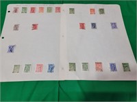 (2) Sheets w/ Vintage Greek Stamps